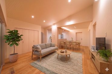 『中庭とつながる、開放感あふれる平屋』 アイキャッチ画像